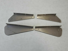 landrover 90 rear + front stainless steel mud flap brackets
